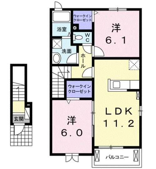 南海泉北線 和泉中央駅 徒歩15分 2階建 築12年の間取り写真