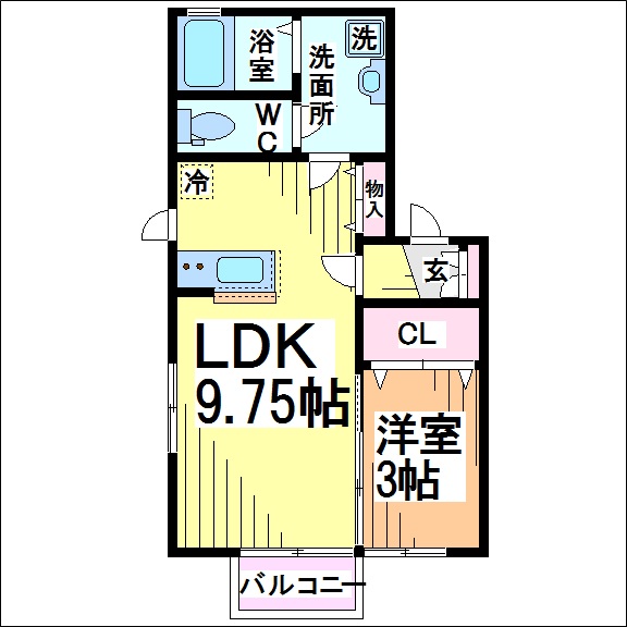 西武新宿線 武蔵関駅 徒歩17分 2階建 築21年の間取り写真