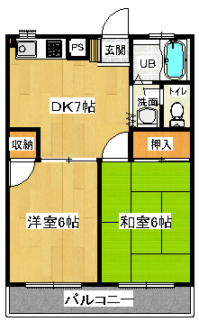 あきる野市秋川のマンションの間取り