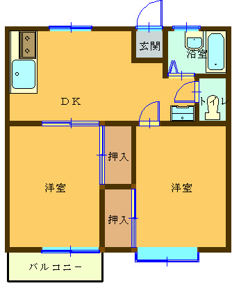 ヴェルデパルコBの間取り