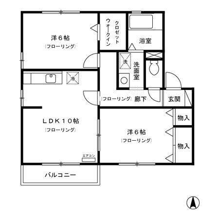 リビングタウン山王　ＣC棟の間取り