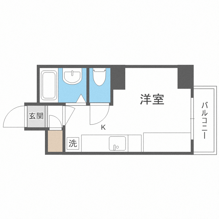 札幌市中央区北四条西のマンションの間取り