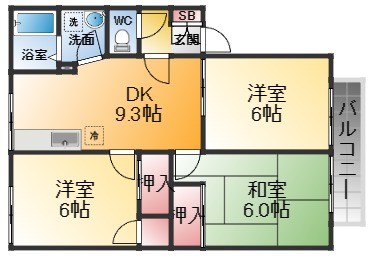 ネオアーバンコートーの間取り