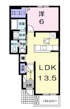 東近江市大森町のアパートの間取り