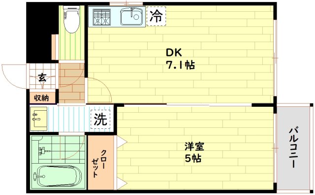 エステムコート難波VIエントの間取り