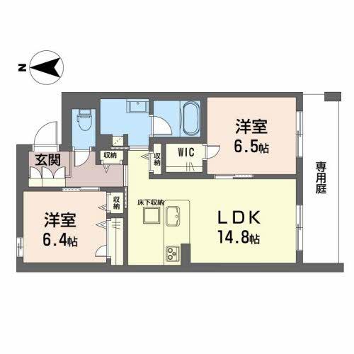 橿原市新賀町のマンションの間取り