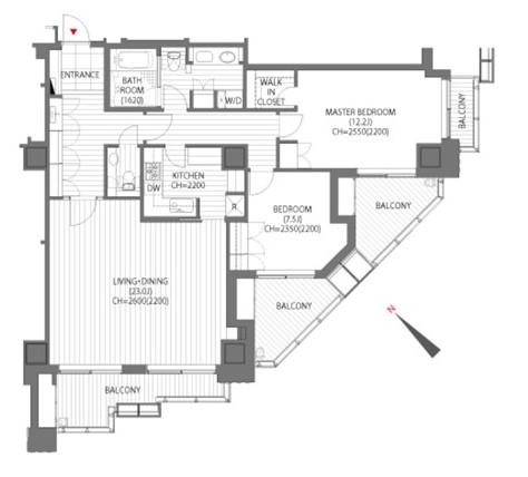 元麻布ヒルズフォレストタワーの間取り