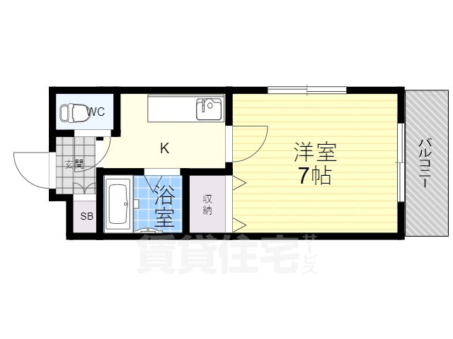 京都市南区西九条春日町のマンションの間取り