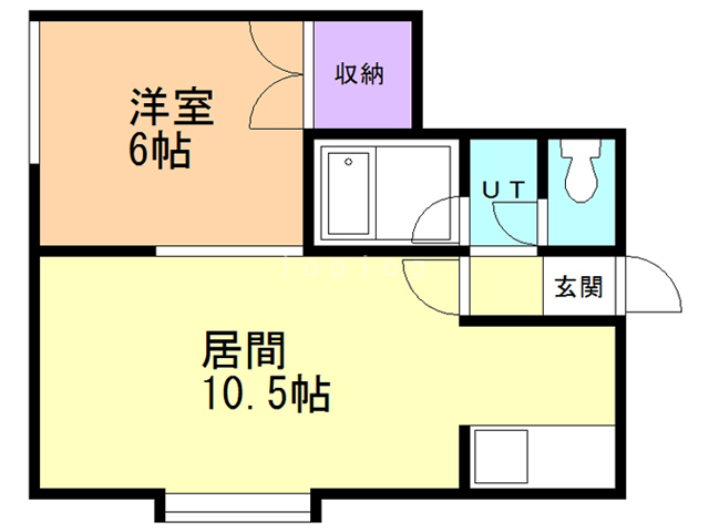 札幌市東区伏古七条のアパートの間取り