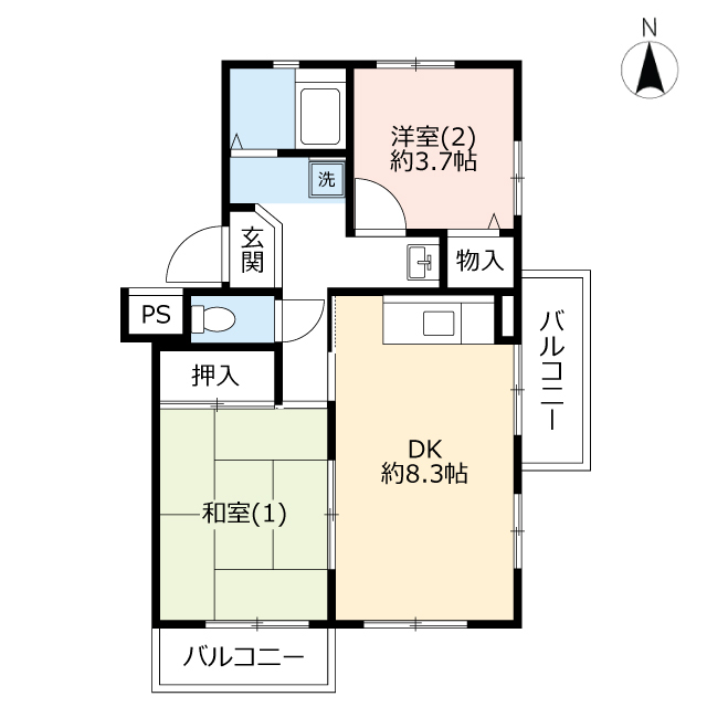 ＵＲ飯島の間取り