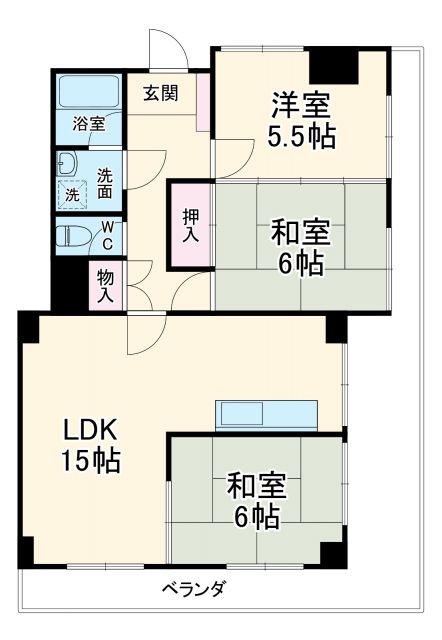 大垣市林町のマンションの間取り