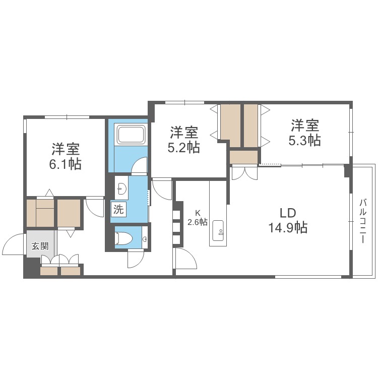 グレン山鼻の間取り