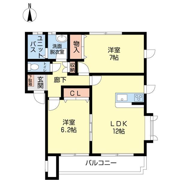 エストヴァンＢの間取り