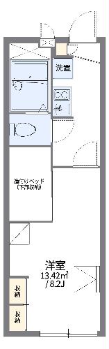 レオパレスしゃらの間取り