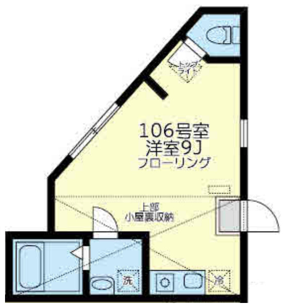 横浜市鶴見区上末吉のアパートの間取り