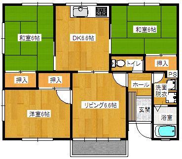 コーポあずまIIの間取り