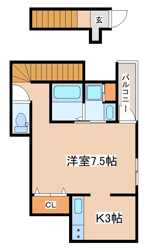 加古郡播磨町宮北のアパートの間取り