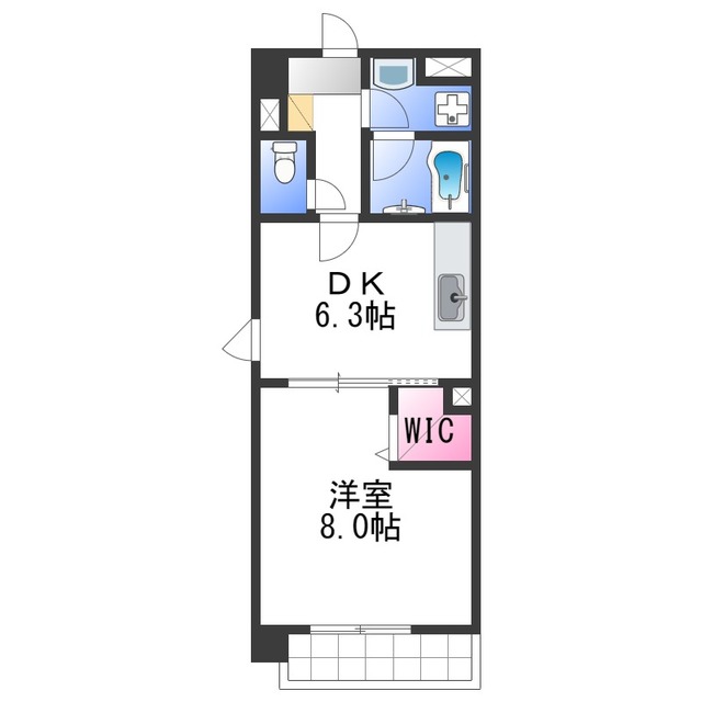 【岸和田市加守町のマンションの間取り】