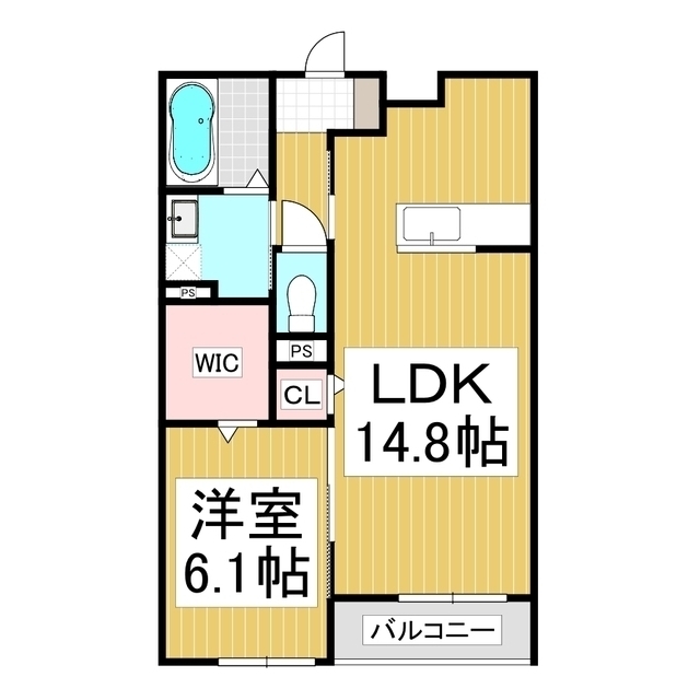 コンフォーティア茅野本町西　Ｂ棟の間取り