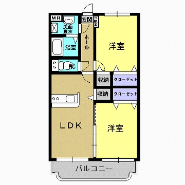 栃木市城内町のマンションの間取り