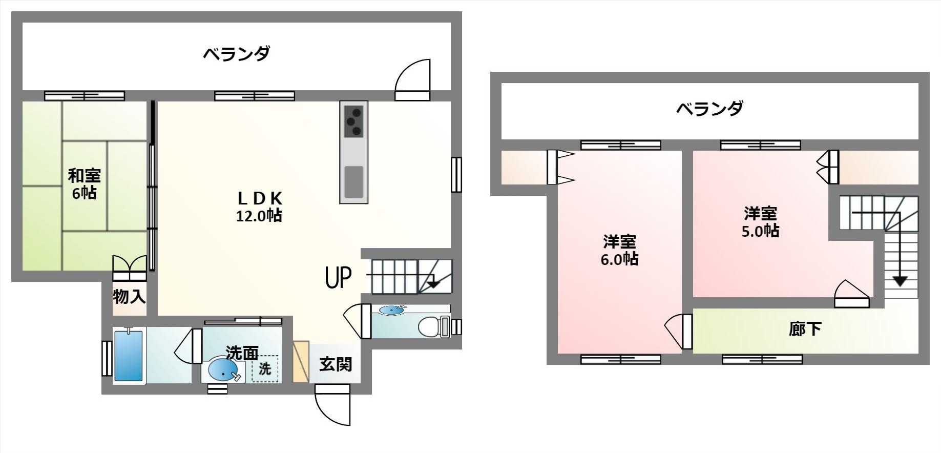 【マンション島芳の間取り】