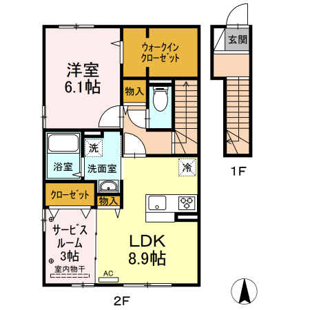 セジュール雅 A棟の間取り