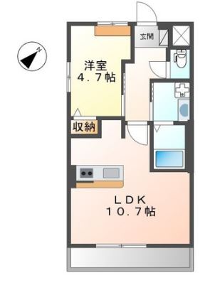 加西市北条町古坂のアパートの間取り