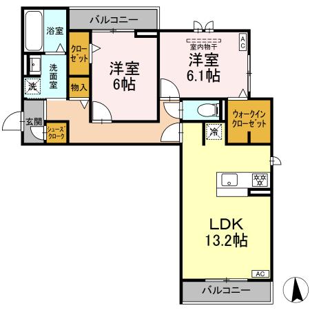 【シエル シャンテの間取り】