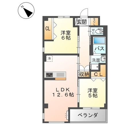 福岡市早良区小田部のマンションの間取り