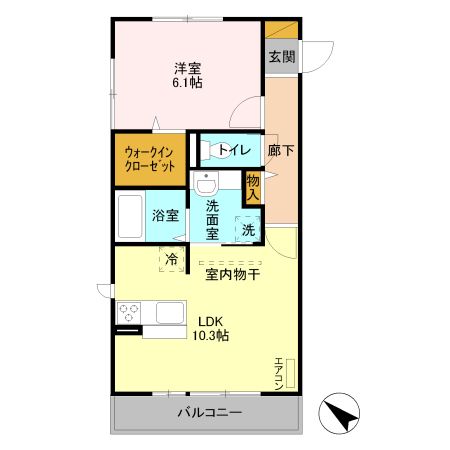 上尾市原新町のアパートの間取り