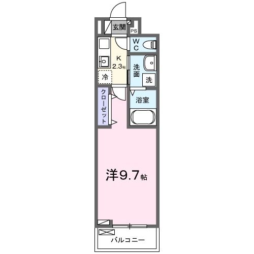 高崎市東貝沢町のアパートの間取り