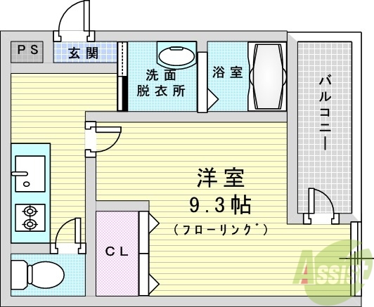 大阪市東淀川区豊里のアパートの間取り