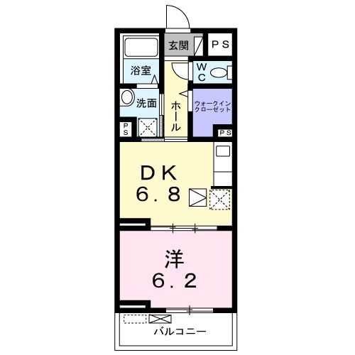 【小田原市西酒匂のアパートの間取り】