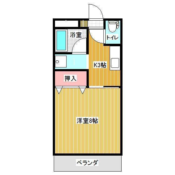 山形市富の中のマンションの間取り