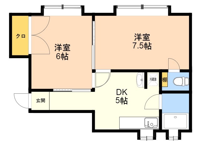 コーポ西公園の間取り