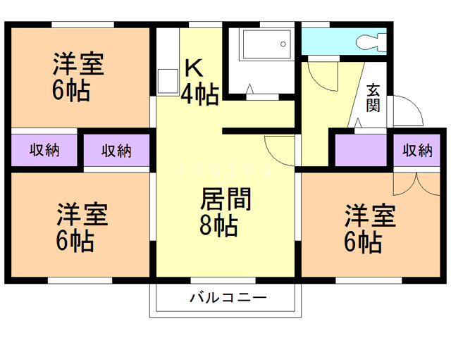 カームネス　Ｃの間取り