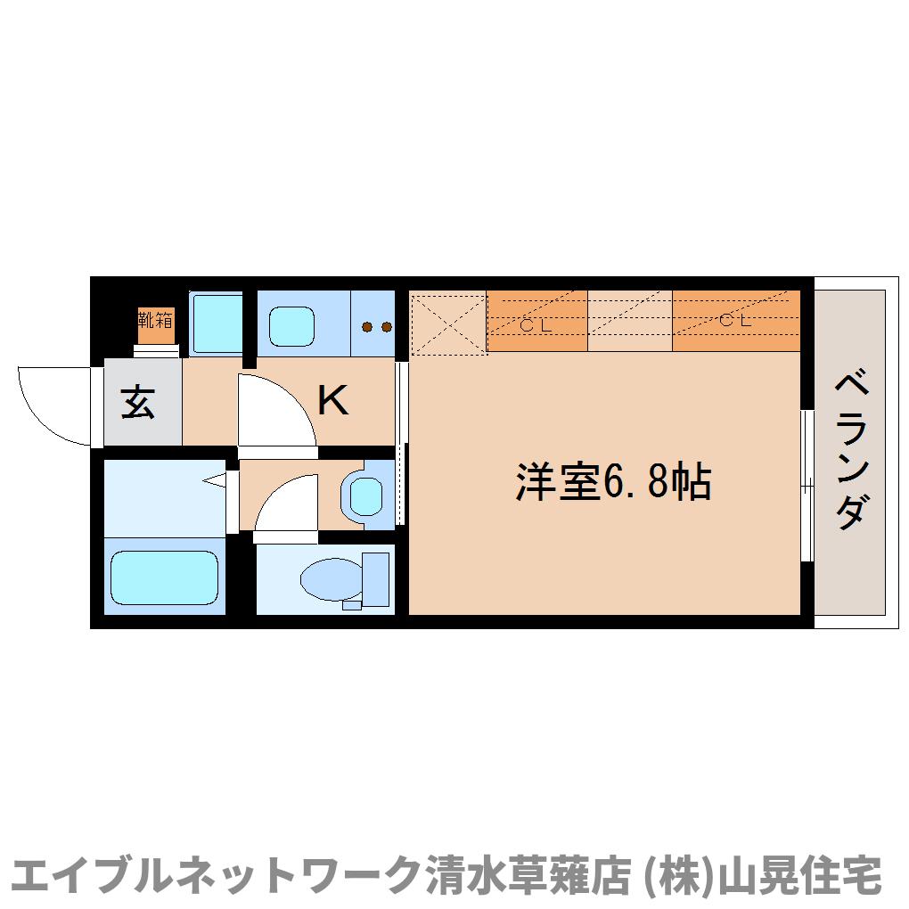 静岡市葵区瀬名川のマンションの間取り