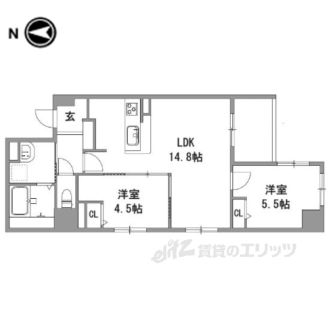 ヴィラ御所南の間取り