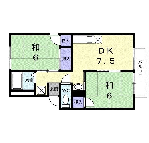 ベルメゾン姫野A_間取り_0