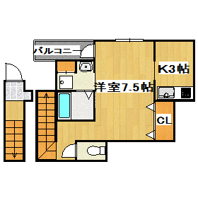 加古郡播磨町宮北のアパートの間取り