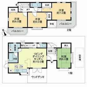 藤沢市片瀬山３丁目戸建ての間取り