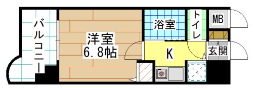 北九州市小倉北区江南町のマンションの間取り