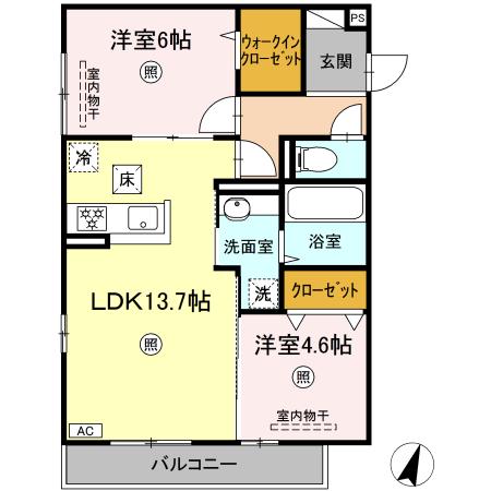 D-ROOM尾長東の間取り