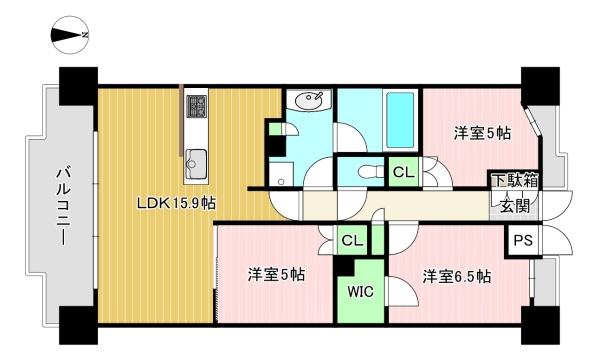 クレヴィア長岡天神　12xx号の間取り