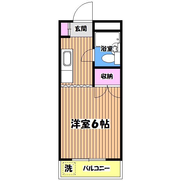 八王子市寺田町のアパートの間取り