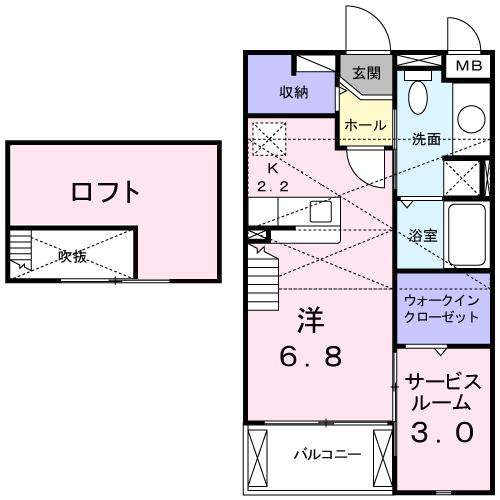 徳島市助任本町のアパートの間取り