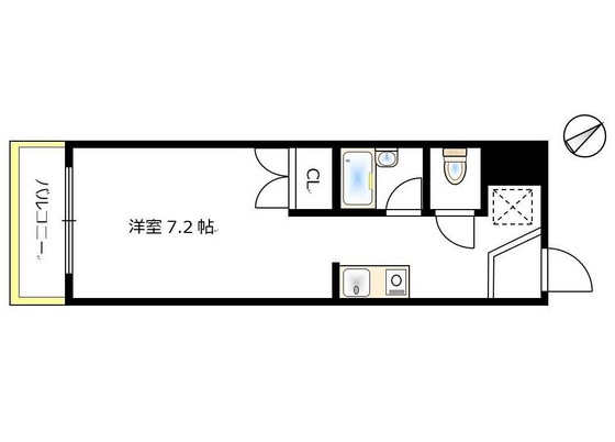 岡山市北区神田町のマンションの間取り