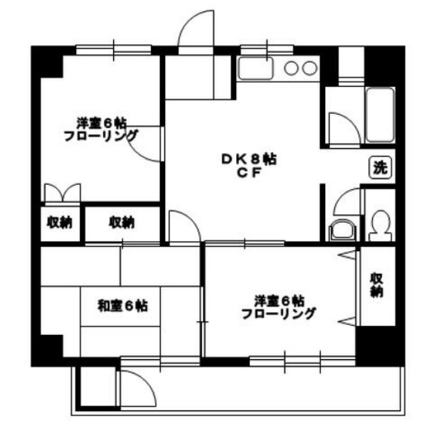 板橋区向原のマンションの間取り