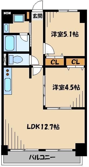 【吉川市美南のマンションの間取り】