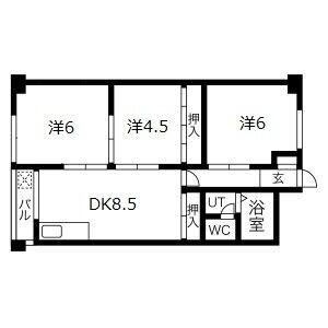 夢野団地１号館の間取り